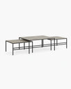 Anton large coffee table set in black frame with Grigio dekton top, perfect for modern living spaces.