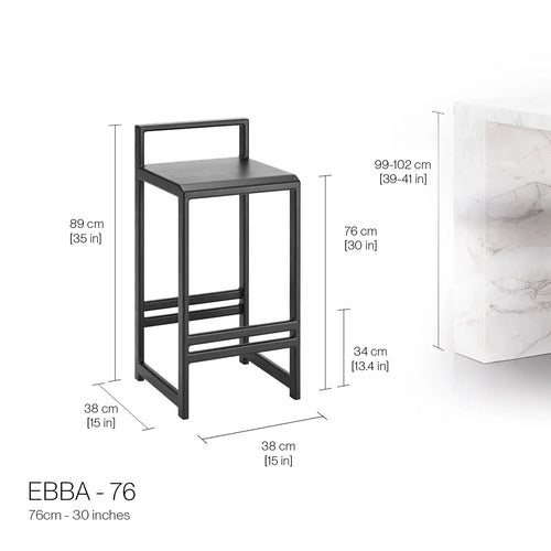 Ebba Bar stool - Oak