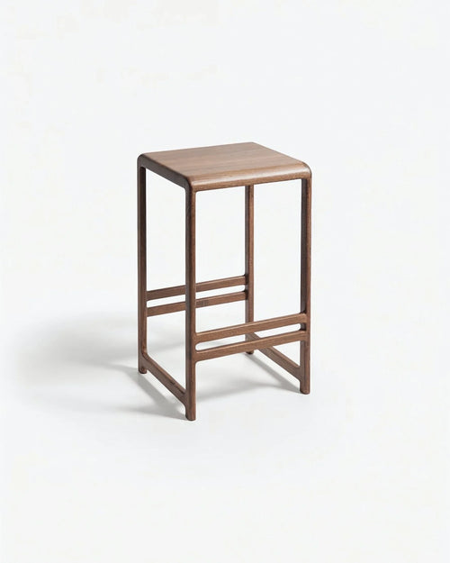 Tabouret de bar Eva - Chêne foncé