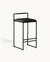 Tabouret de bar Freja - Noir - Cuir Jade black - Jade black