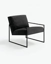 Fauteuil Kent - Noir - Velours Jade black