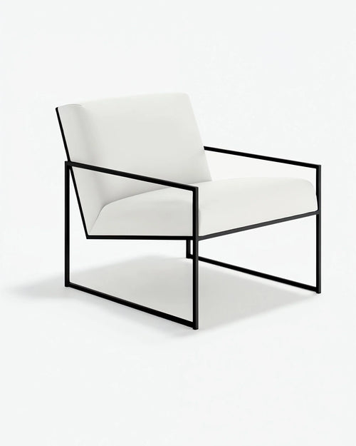 Kent Fåtölj - Svart - Ivory läder