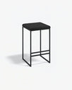 Tabouret de bar Svea - Noir - Cuir Jade black