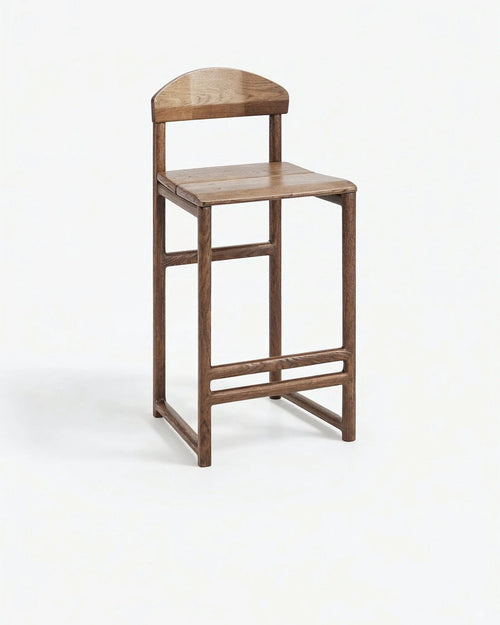 Tabouret de bar Ted - Chêne foncé
