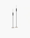 Vera Floor Candleholder set in minimalist Scandinavian design with caesarstone base, ideal for modern interiors.