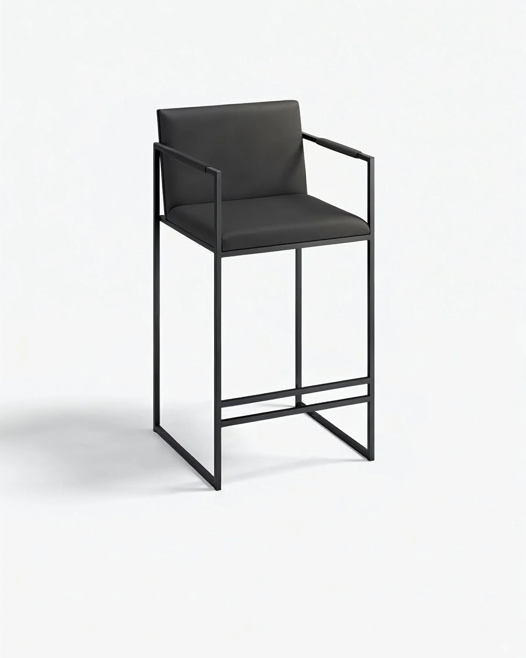 Bruno Bar stool - Black - Jade black leather - Jade black