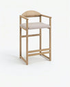 Carl Bar stool - Oak - Greige bouclé