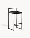 Tabouret de bar Freja - Noir - Cuir Jade black