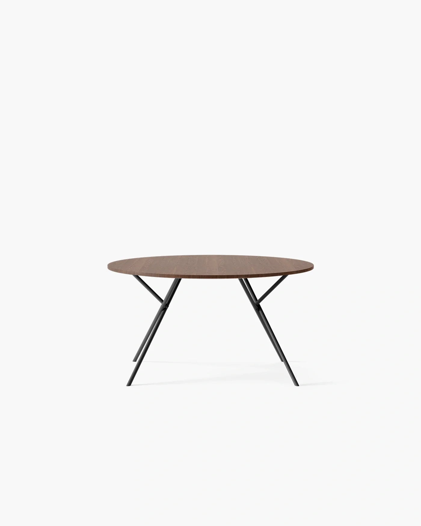 Luna dining table in black and dark oak, showcasing a sleek and modern round design ideal for elegant dining.