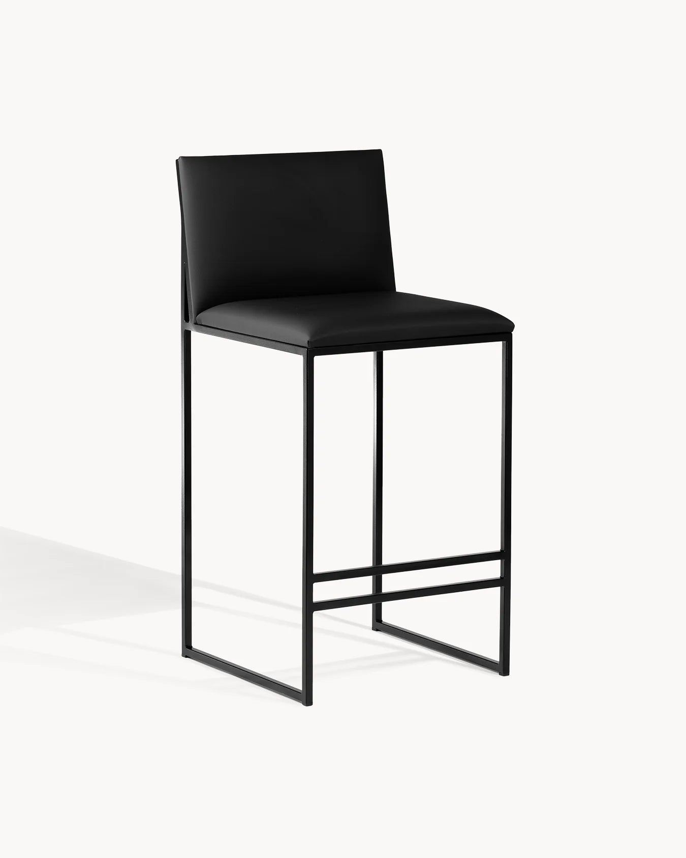 Tabouret de bar Philip - Noir - Cuir Jade black