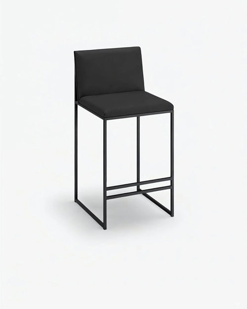 Tabouret de bar Philip - Noir - Cuir Jade black