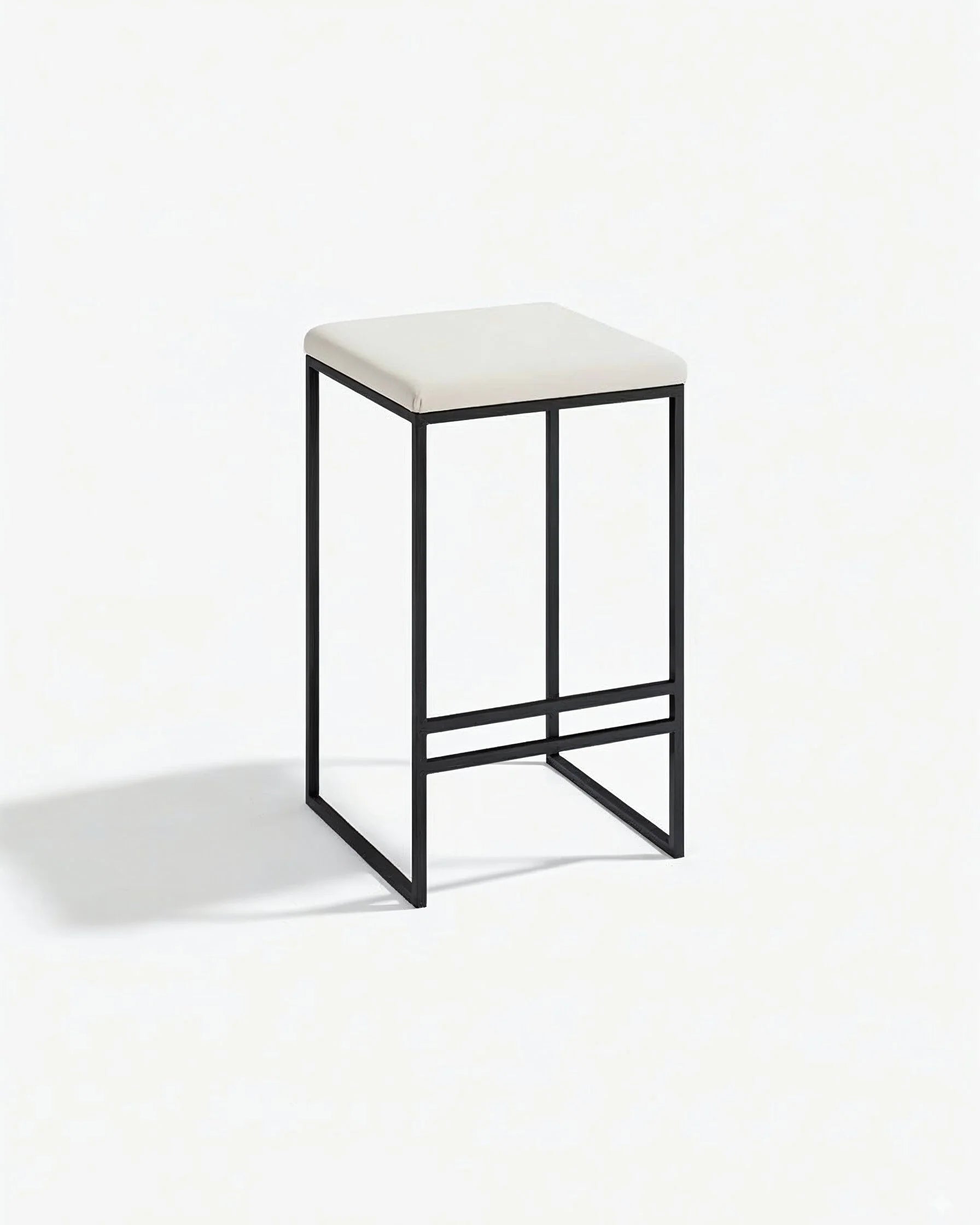Svea Bar stool - Black - Sand leather